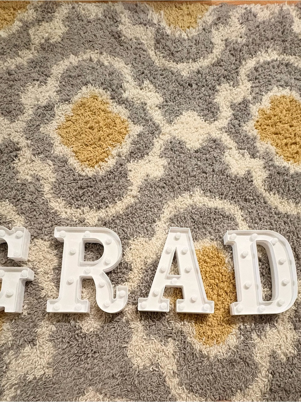 White Light-Up Marquee Letters G R A D
